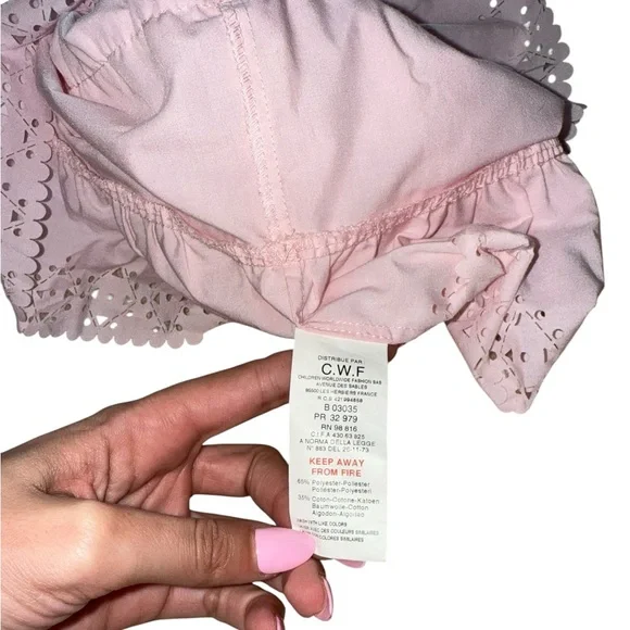 Authentic Burberry Light Pink Ruffle Skirt with Burberry Bow Size Toddler 2T - Picture 7 of 8